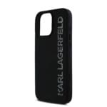 Karl Lagerfeld 3D Rubber Glitter Logo Black Kryt iPhone 16 Pro Max