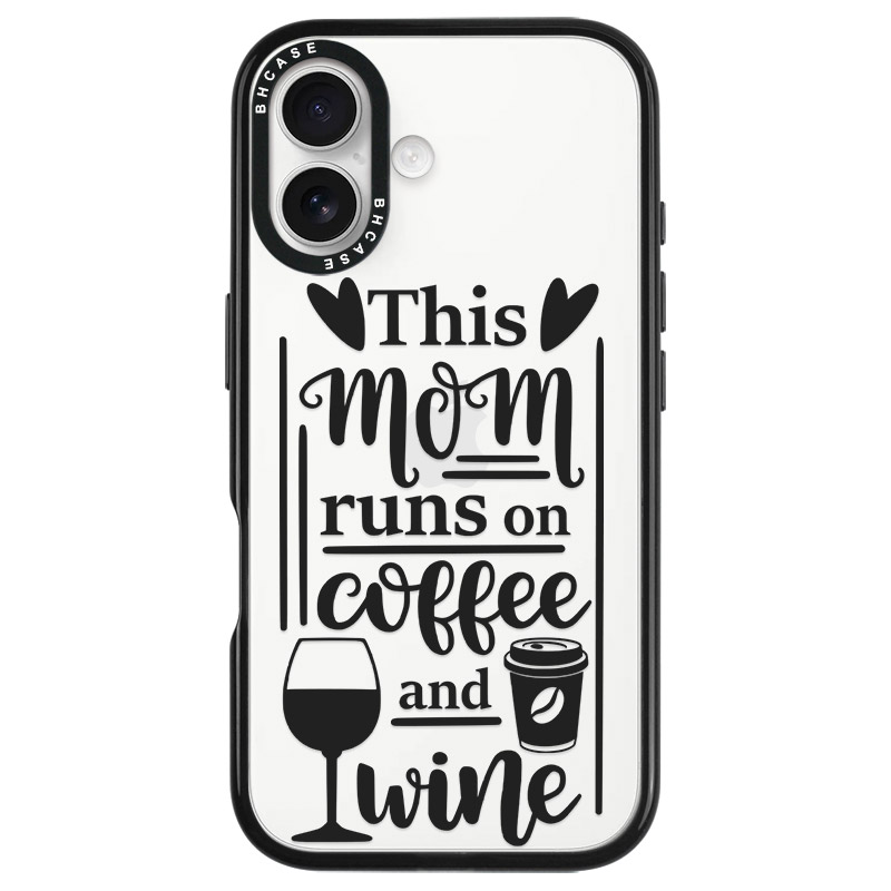 Mom Coffee Wine Kryt iPhone 16