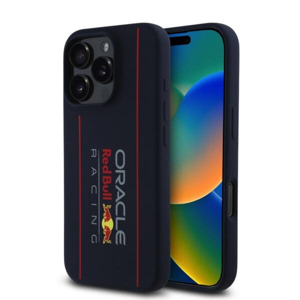 Red Bull Silicone Vertical Logo MagSafe Navy Kryt iPhone 16 Pro Max