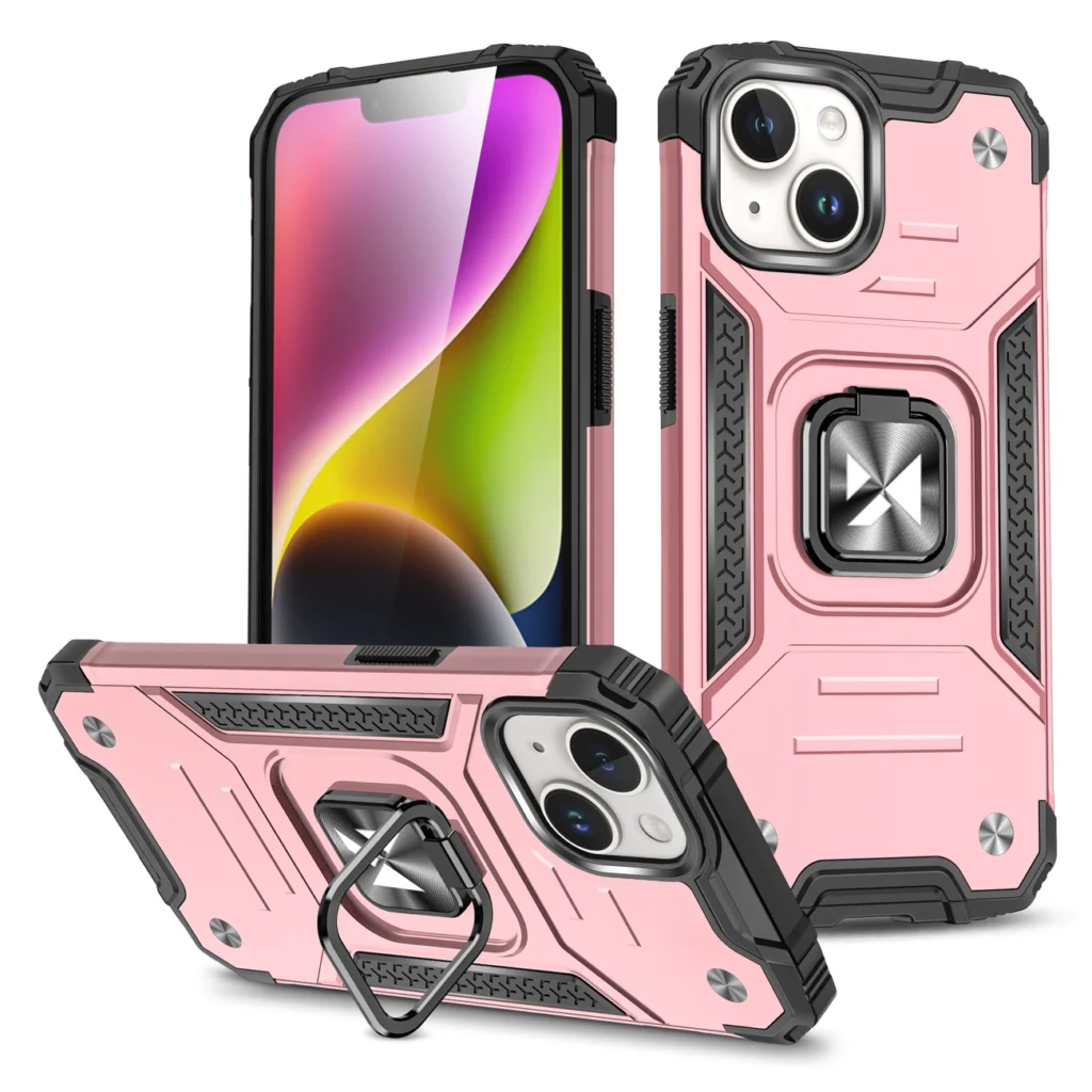 Armored Case With A Finger Holder For Plus Wozinsky Ring Armor - Gold Kryt iPhone 15 Plus