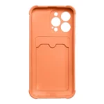 Card Armor Case Pouch Cover For Card Wallet Silicone Air Bag Armor Case Orange Kryt iPhone 13 Pro