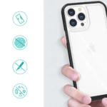 Clear 3in1 Case For Silicone Cover With Frame Blue Kryt iPhone 14 Pro
