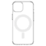 Clear Magnetic Case With MagSafe For With A Silver Ring - Transparent Kryt iPhone 14