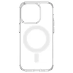 Clear Magnetic Case With MagSafe For With Silver Ring - Transparent Kryt iPhone 14 Pro