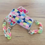 Color Chain Case Gel Flexible Elastic Case Cover With A Chain Pendant For Multicolour (1) Kryt iPhone 13 Mini