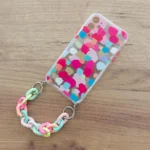 Color Chain Case Gel Flexible Elastic Case Cover With A Chain Pendant For Multicolour (1) Kryt iPhone 13 Mini