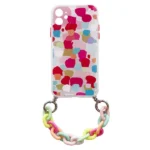 Color Chain Case Gel Flexible Elastic Case Cover With A Chain Pendant For Multicolour (2) Kryt iPhone 13 Mini