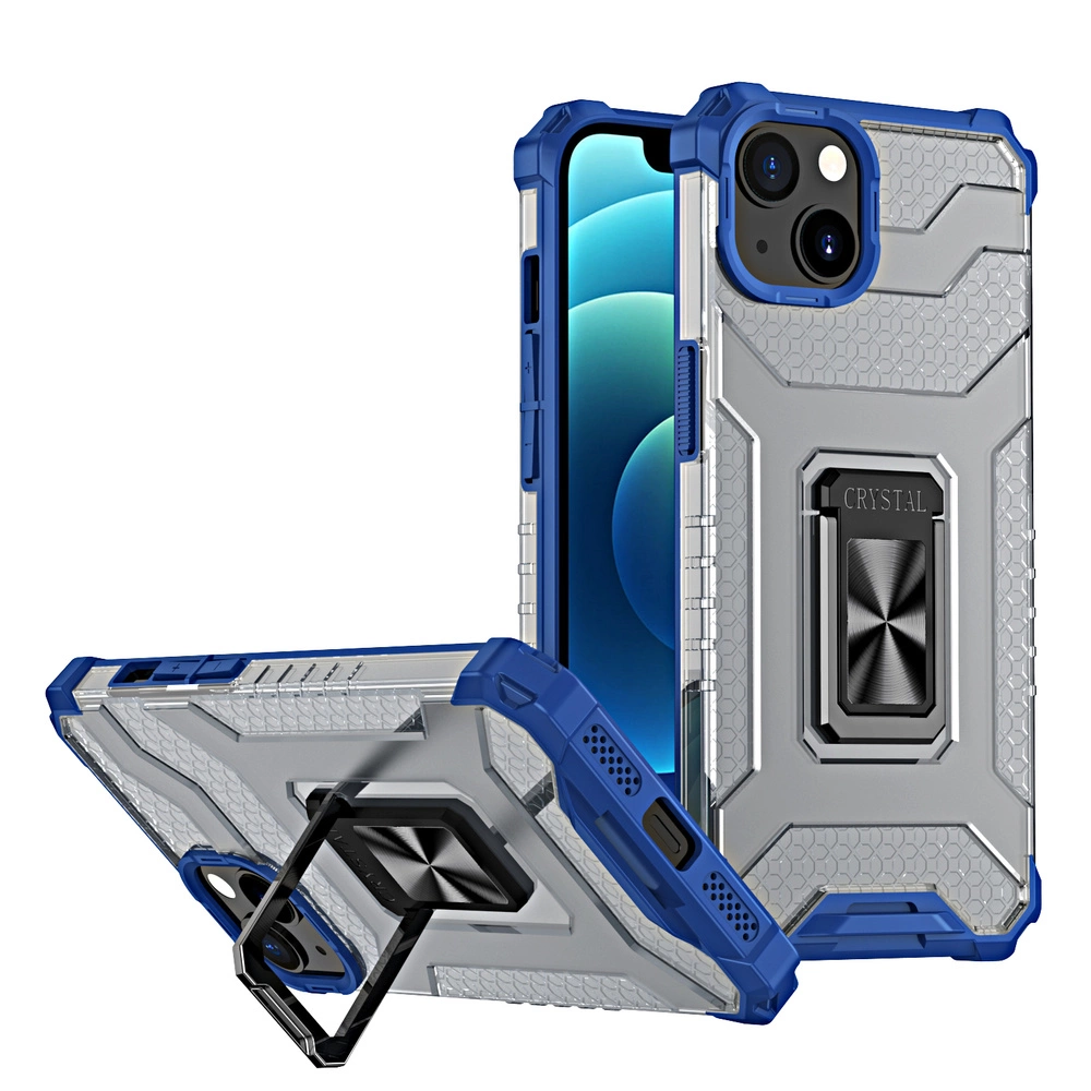 Crystal Ring Case Kickstand Tough Rugged Cover For Blue Kryt iPhone 12 Mini