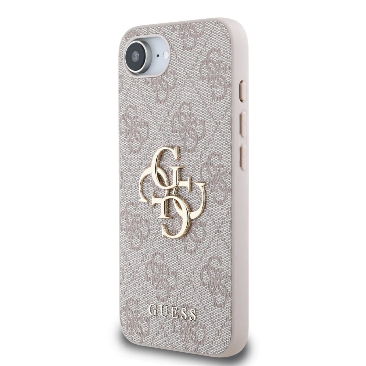 Guess PU 4G Metal Logo Pink Kryt iPhone 16e