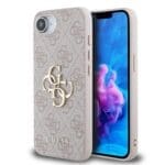 Guess PU 4G Metal Logo Pink Kryt iPhone 16e