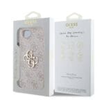 Guess PU 4G Metal Logo Pink Kryt iPhone 16e