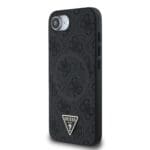 Guess PU 4G Strass Triangle Metal Logo Black Kryt iPhone 16e