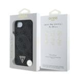 Guess PU 4G Strass Triangle Metal Logo Black Kryt iPhone 16e