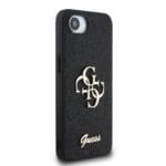 Guess PU Fixed Glitter 4G Metal Logo Black Kryt iPhone 16e