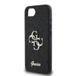 Guess PU Fixed Glitter 4G Metal Logo Black Kryt iPhone 16e