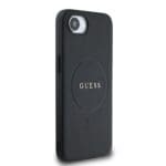 Guess PU Grained Classic Logo MagSafe Black Kryt iPhone 16e