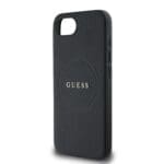 Guess PU Grained Classic Logo MagSafe Black Kryt iPhone 16e