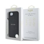 Guess PU Grained Classic Logo MagSafe Black Kryt iPhone 16e