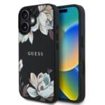 Guess PU Grained Magnolia MagSafe Black Kryt iPhone 16