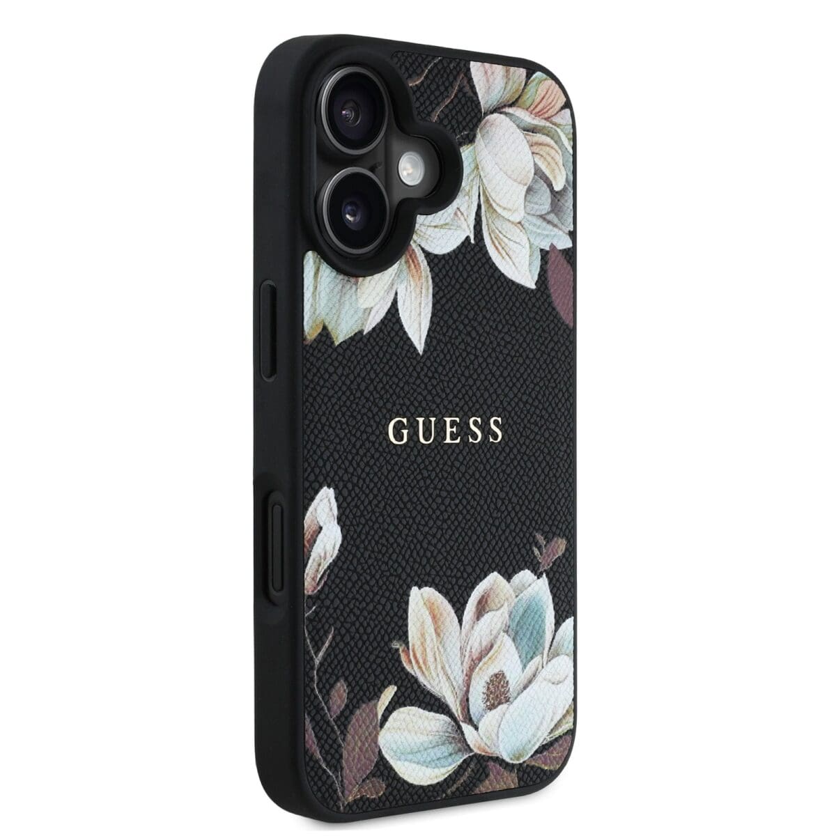 Guess PU Grained Magnolia MagSafe Black Kryt iPhone 16