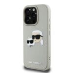 Karl Lagerfeld 3D Rubber Double Heads Beige Kryt iPhone 16 Pro