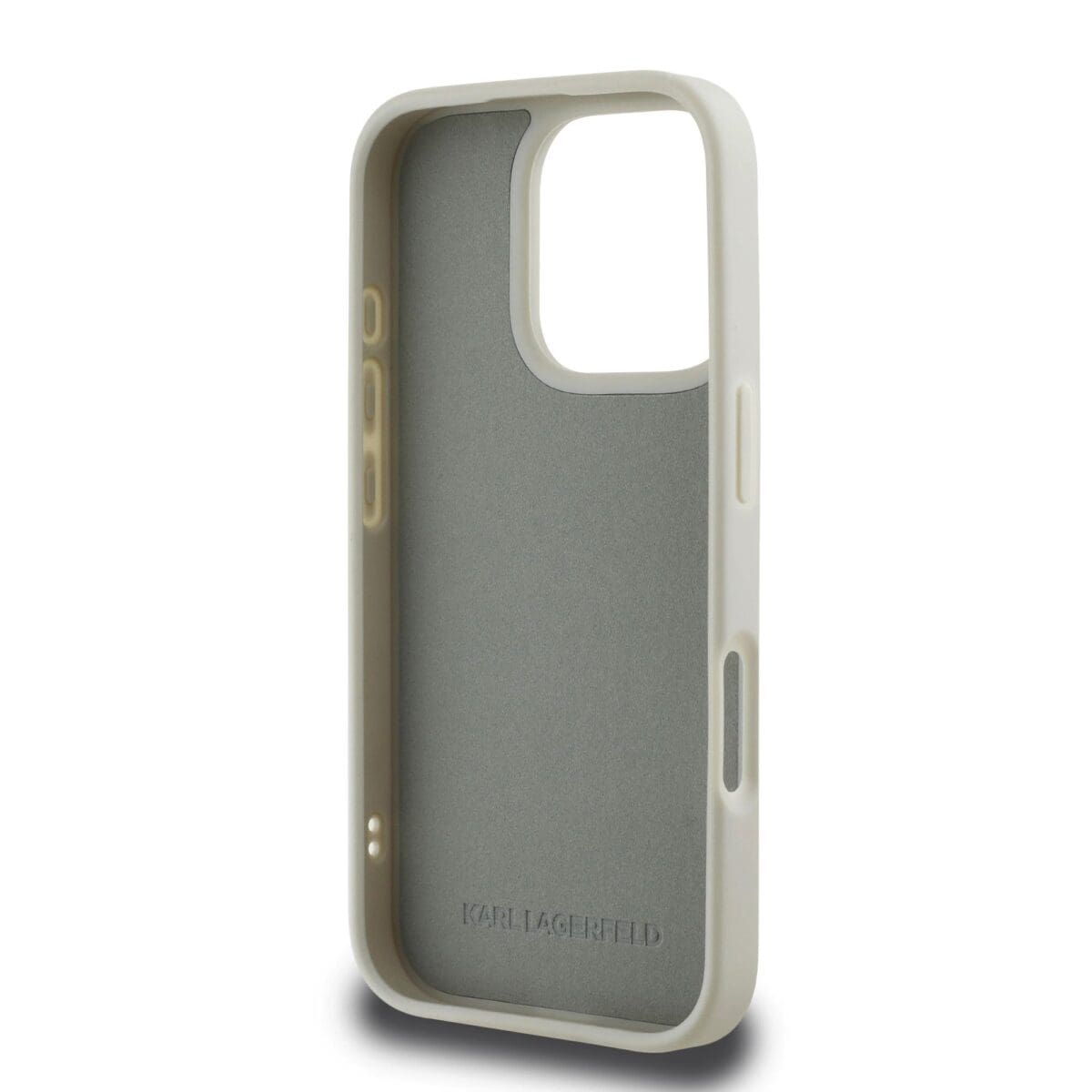 Karl Lagerfeld 3D Rubber Double Heads Beige Kryt iPhone 16 Pro