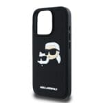 Karl Lagerfeld 3D Rubber Double Heads Black Kryt iPhone 16 Pro