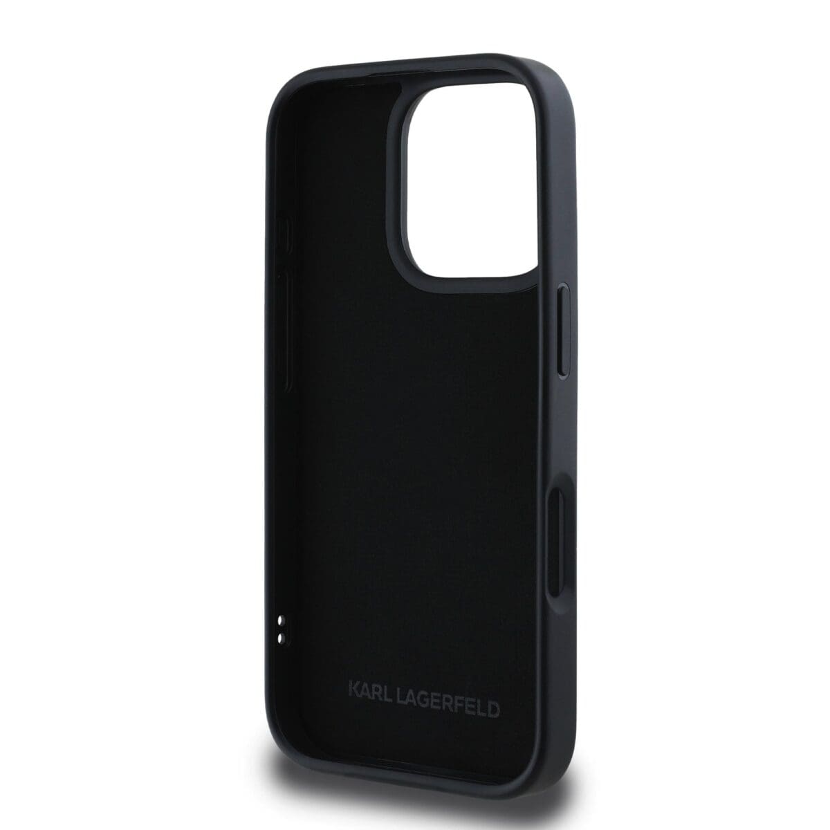 Karl Lagerfeld 3D Rubber Double Heads Black Kryt iPhone 16 Pro