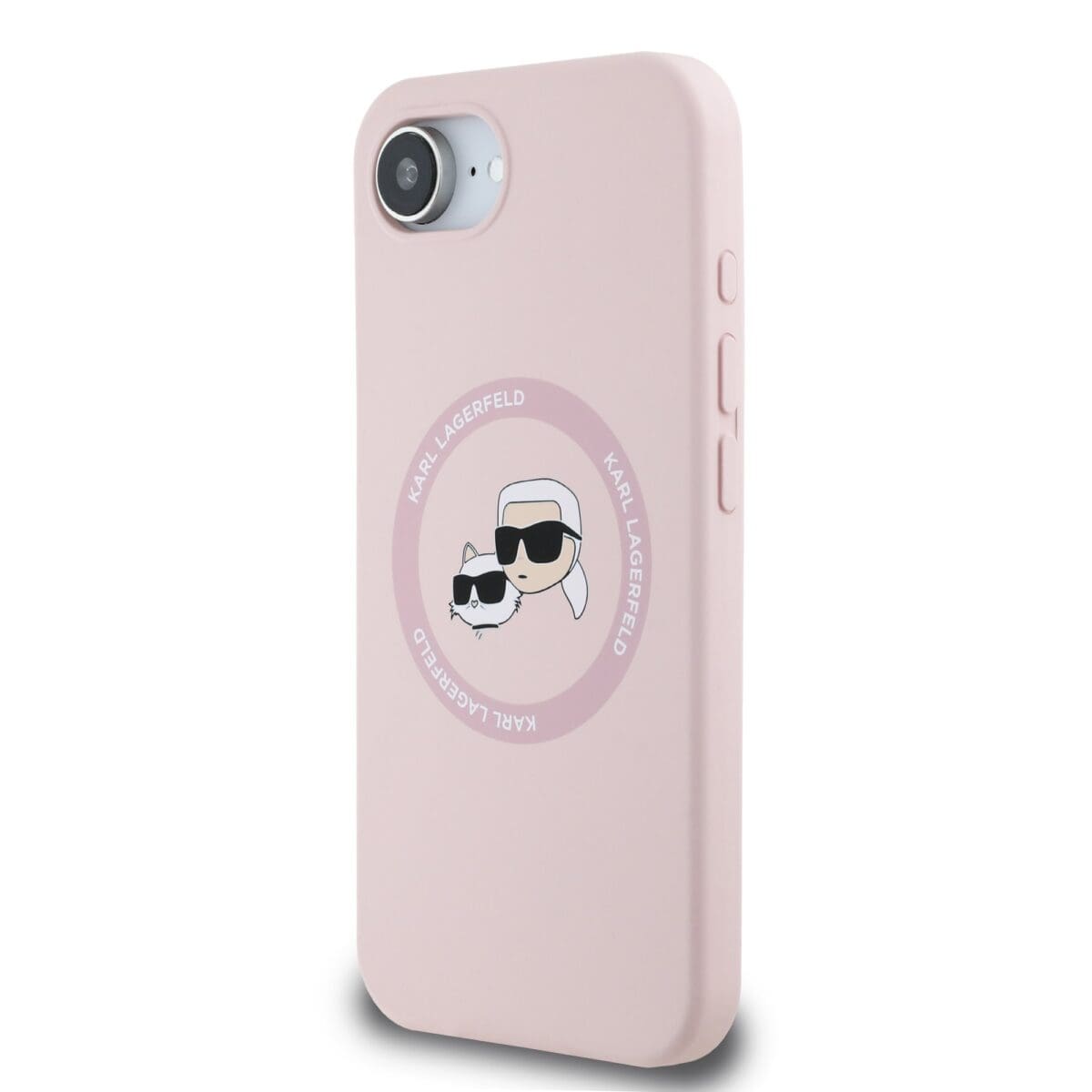 Karl Lagerfeld Liquid Silicone K&CH Heads MagSafe Pink Kryt iPhone 16e