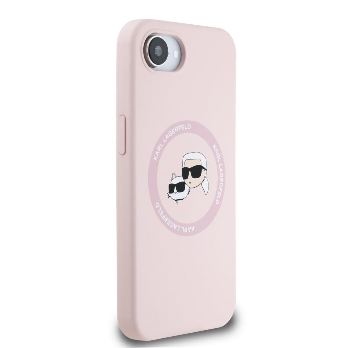 Karl Lagerfeld Liquid Silicone K&CH Heads MagSafe Pink Kryt iPhone 16e