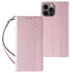 Magnet Strap Case Case For Flip Wallet Mini Lanyard Stand Pink Kryt iPhone 14 Pro Max