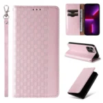 Magnet Strap Case Case For Flip Wallet Mini Lanyard Stand Pink Kryt iPhone 14 Pro Max