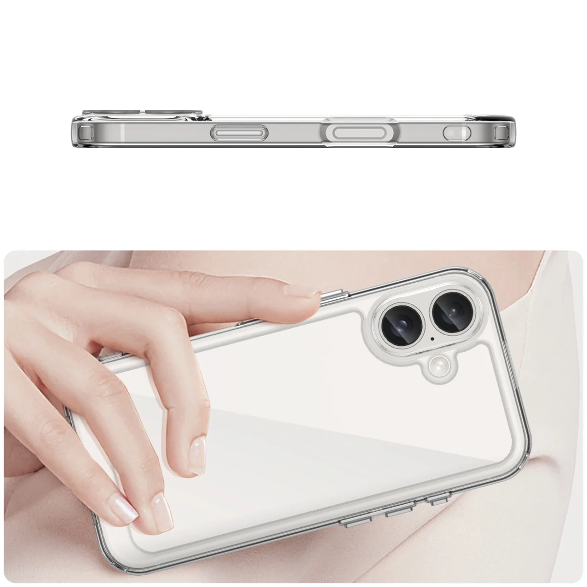 Outer Space Case With Gel Frame Clear Kryt iPhone 16
