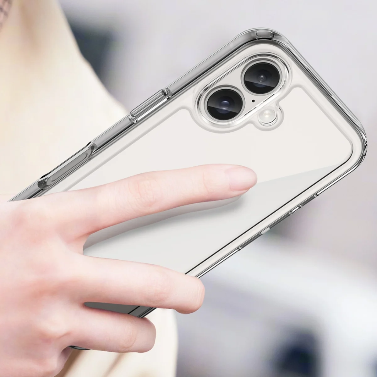 Outer Space Case With Gel Frame Clear Kryt iPhone 16