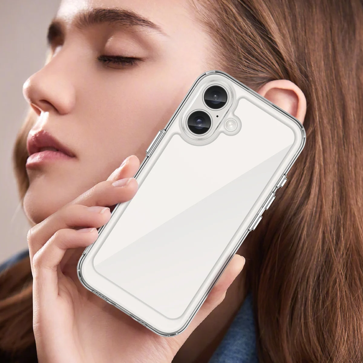Outer Space Case With Gel Frame Clear Kryt iPhone 16