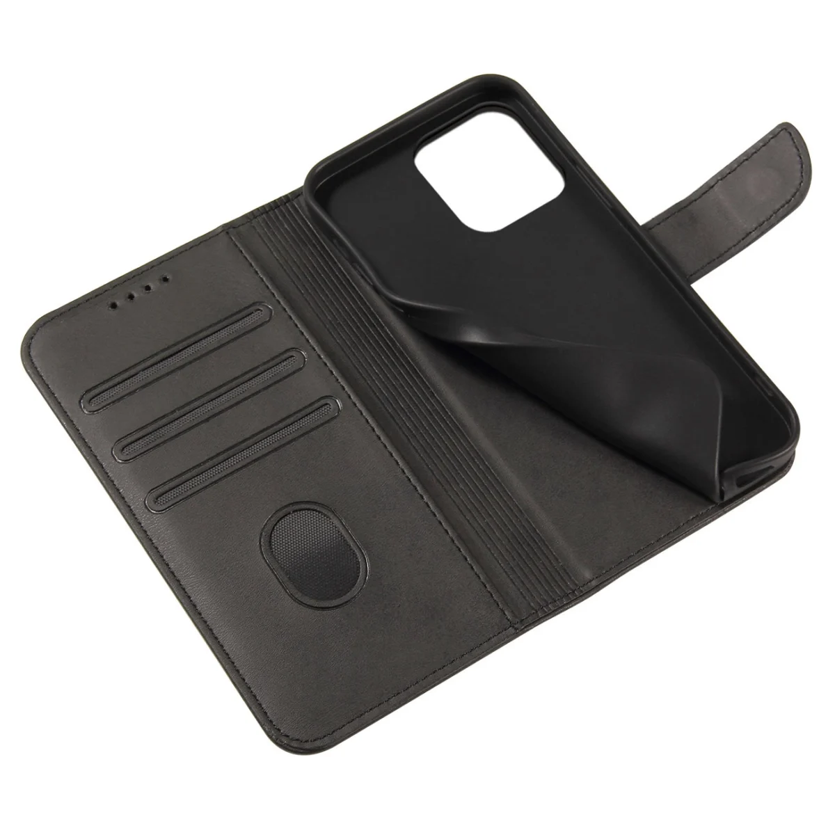 Wallet Case With Stand For Magnet Case - Black Kryt iPhone 15 Pro