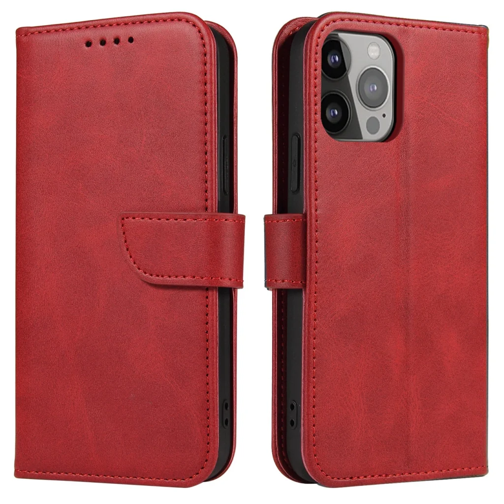 Wallet Case With Stand For Magnet Case - Red Kryt iPhone 15 Pro