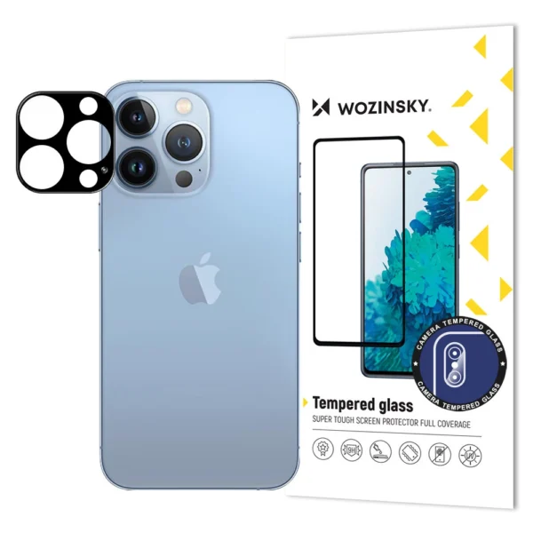 Wozinsky 9H Tempered Glass Full Camera Glass Black iPhone 15 Pro Max