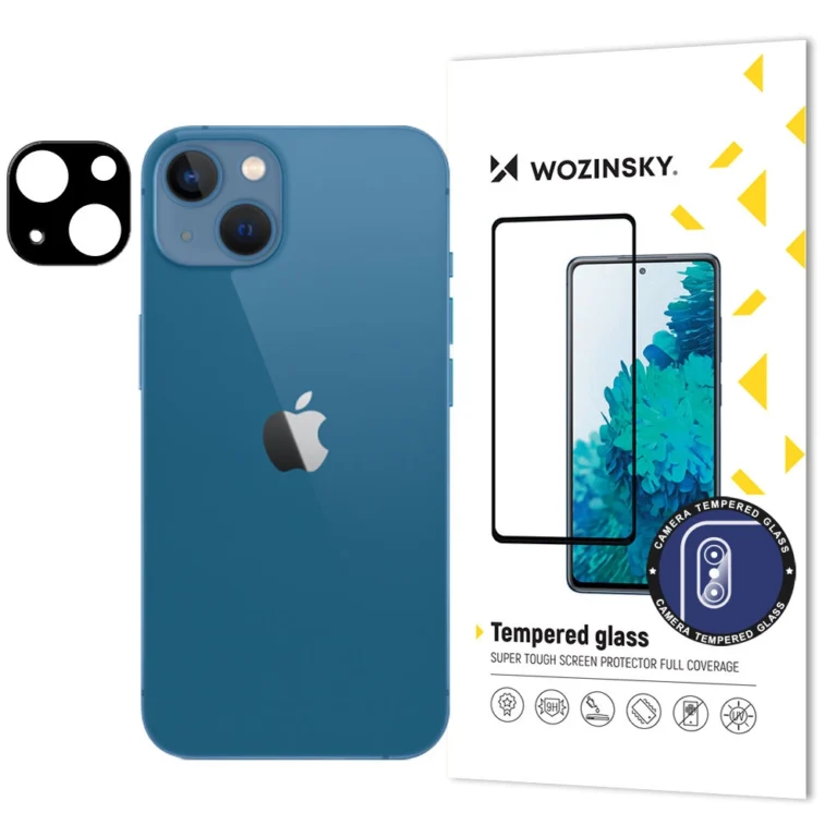 Wozinsky 9H Tempered Glass Plus Full Camera Glass Black iPhone 15 Plus