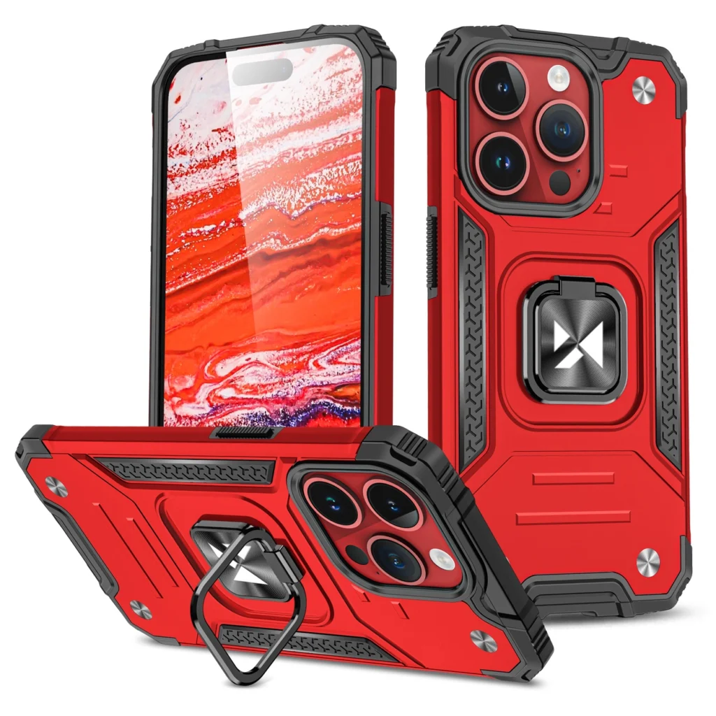 Wozinsky Ring Armor Ring Armor Case - Red Kryt iPhone 15 Pro