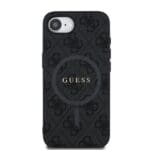 Guess PU Leather 4G Colored Ring MagSafe Black Kryt iPhone 16e