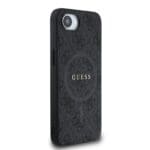Guess PU Leather 4G Colored Ring MagSafe Black Kryt iPhone 16e