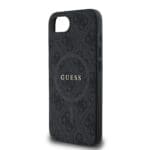 Guess PU Leather 4G Colored Ring MagSafe Black Kryt iPhone 16e