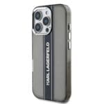 Karl Lagerfeld IML Stripe Logo Black Kryt iPhone 16 Pro