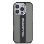 Karl Lagerfeld IML Stripe Logo Black Kryt iPhone 16 Pro