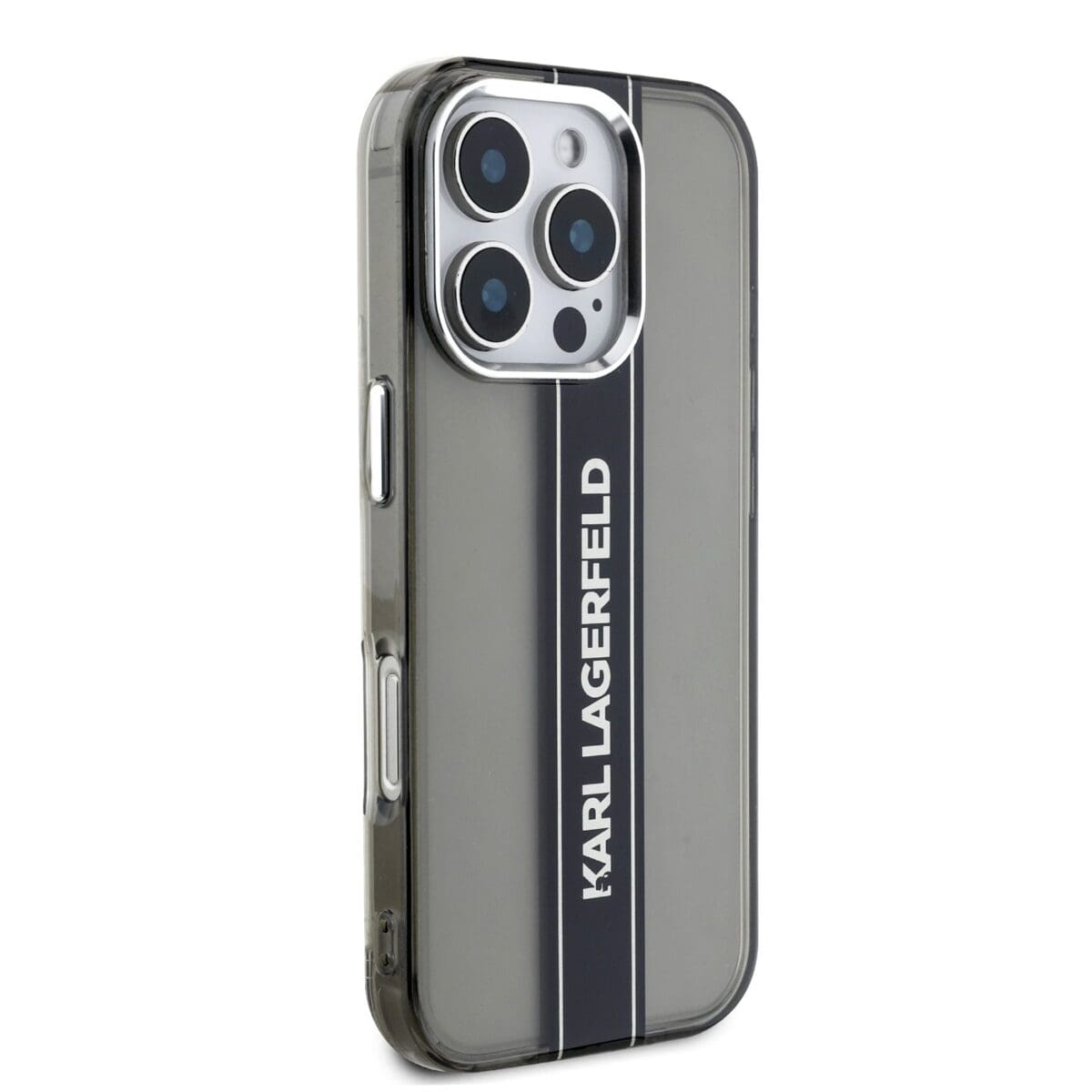 Karl Lagerfeld IML Stripe Logo Black Kryt iPhone 16 Pro