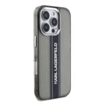 Karl Lagerfeld IML Stripe Logo Black Kryt iPhone 16 Pro