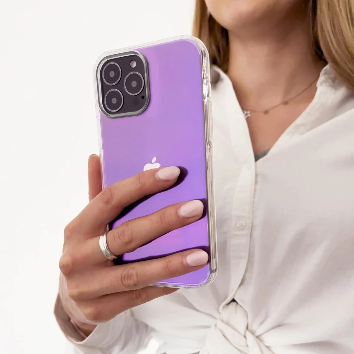 Aurora Neon Gel Cover Purple Kryt Samsung Galaxy A12