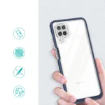 Clear 3In1 Frame Gel Cover Blue Kryt Samsung Galaxy A12