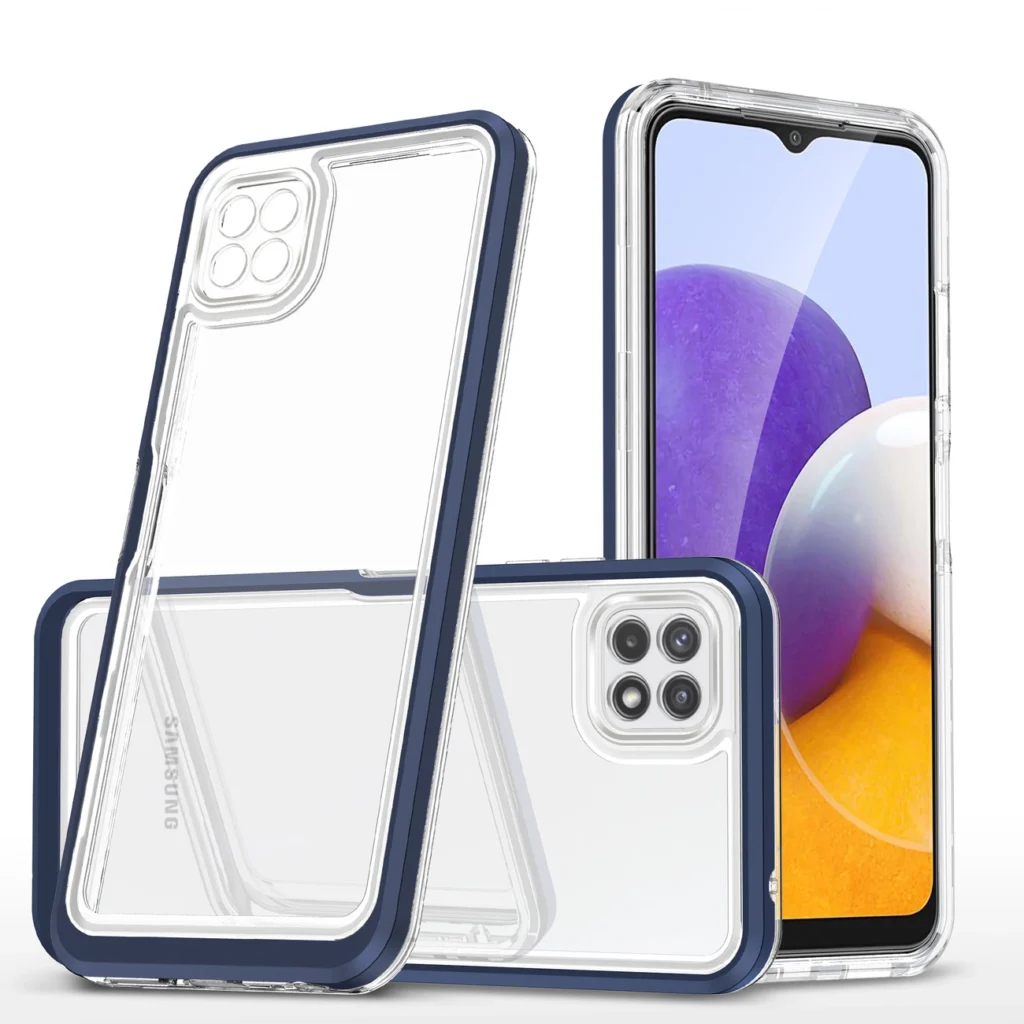 Clear 3In1 Frame Gel Cover Blue Kryt Samsung Galaxy A22 5G